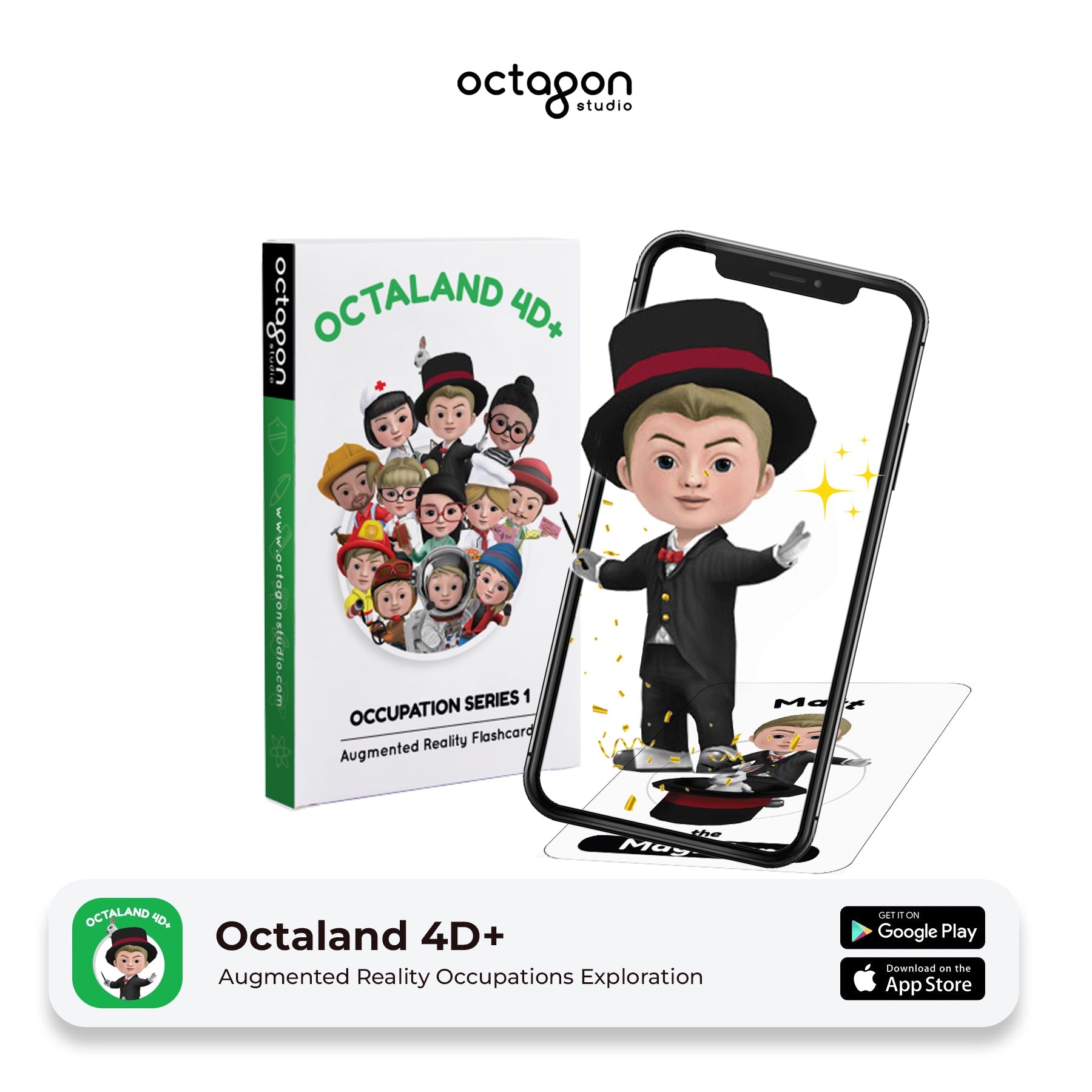 Octaland 4D+ Augmented Reality Cards